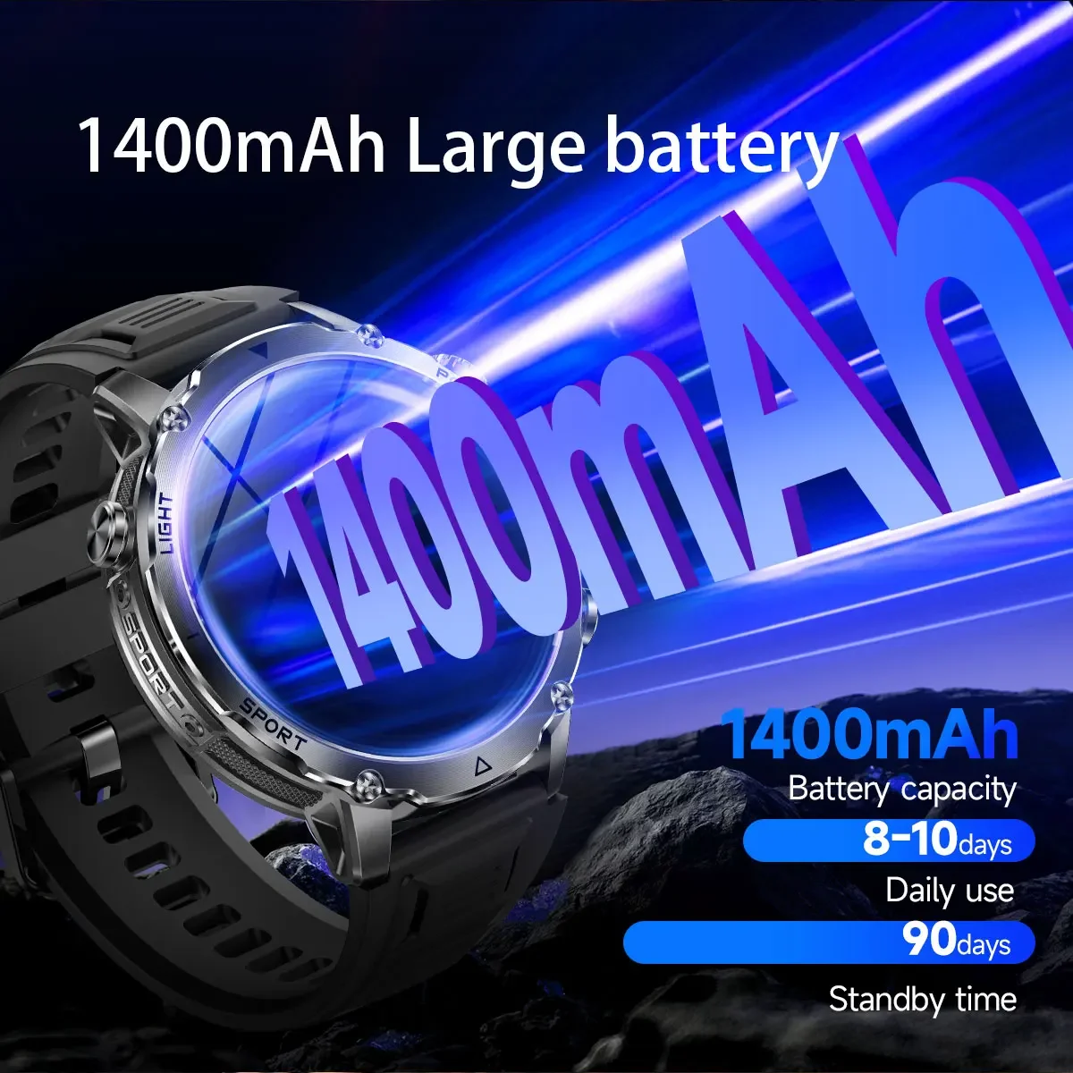Brand+1400mAh Big Battery Smar - Smartwatch Branded Watches For Men ulasan dan harga
