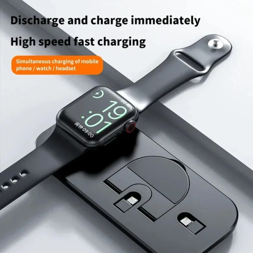 3 In 1 Wireless Charger Stand  - Watch Xs8 ulasan dan harga