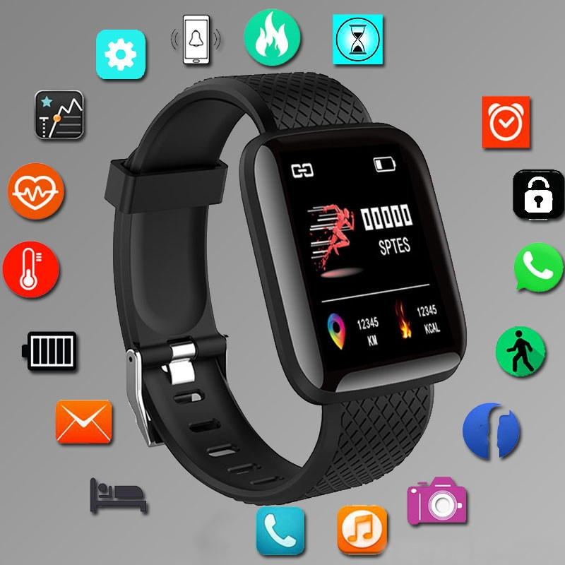 Sport Smartwatch Fitness Brace - Smartwatch Square Watches For Men ulasan dan harga