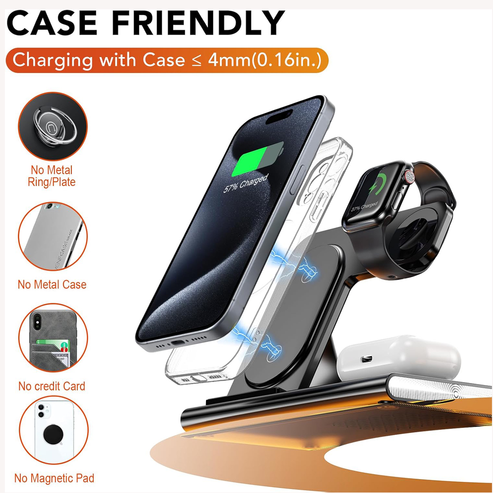 3 in 1 Foldable Charging Stati - Watch Xs8 ulasan dan harga