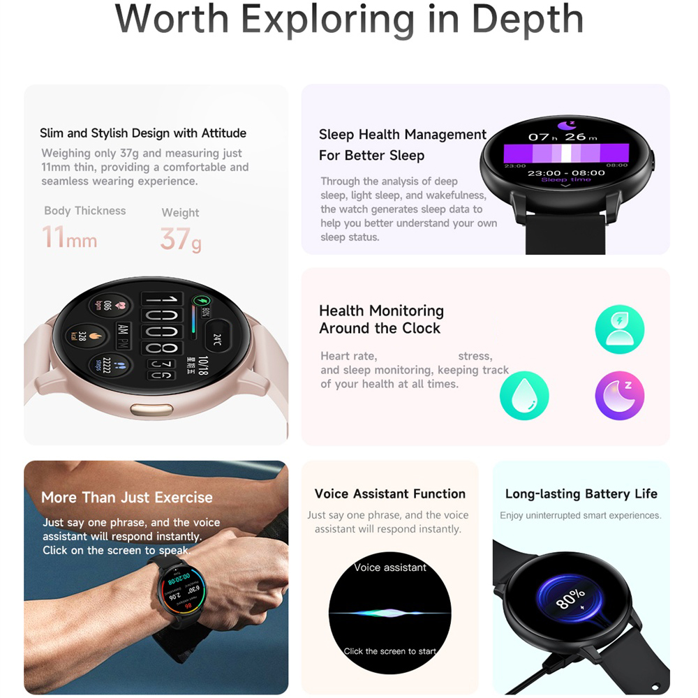 BT Call Smart Watch Women Spor - Smartwatch Ladies Watches For Women ulasan dan harga