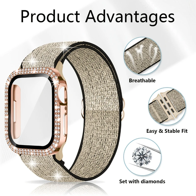 Band+Case for Apple Watch 45mm - Smartwatch Apple Watches For Women ulasan dan harga
