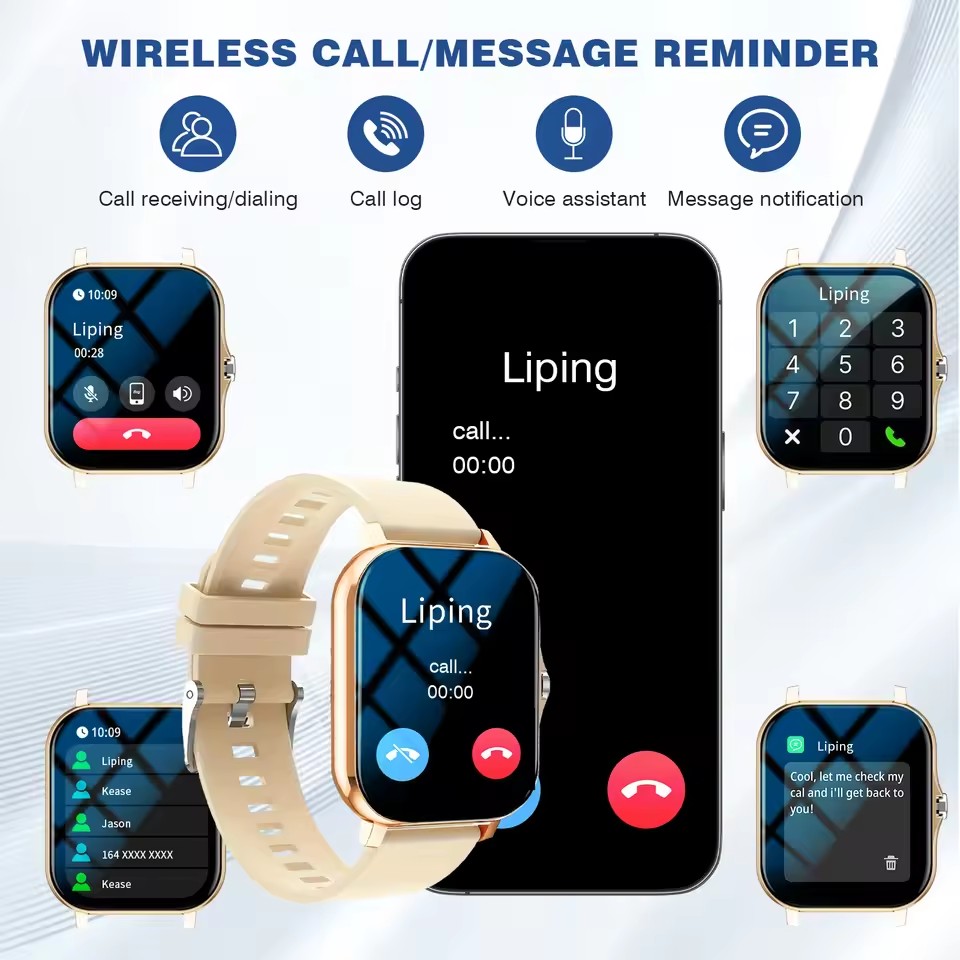 2026 New Bluetooth Call Smart  - Smartwatch Square Watches For Men ulasan dan harga