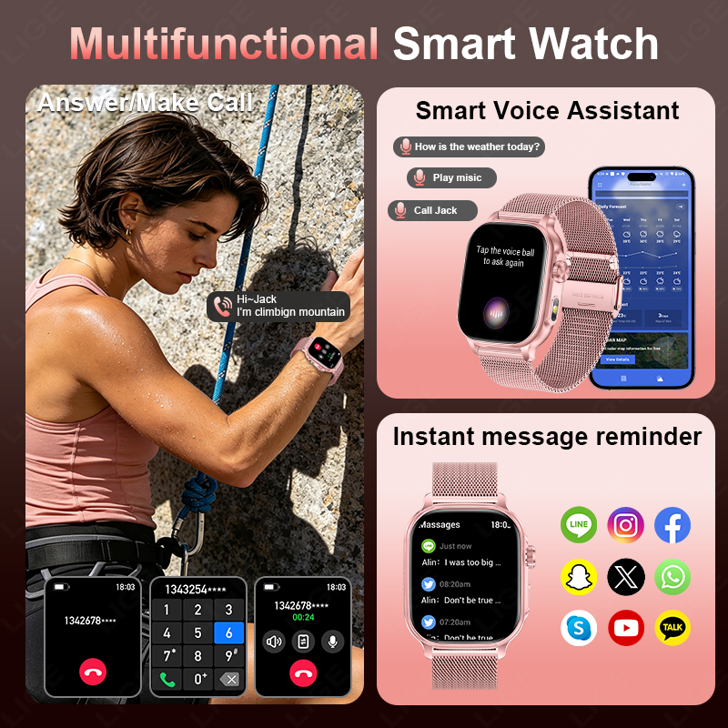 New 1400mAh Ultra Battery Smar - Smartwatch Ladies Watches For Women ulasan dan harga