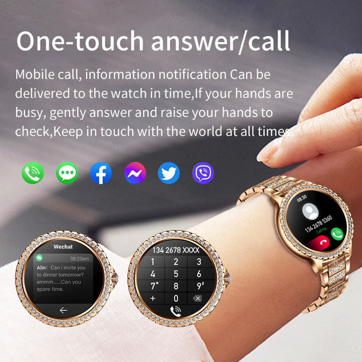 696 New Blue Tooth Call Women  - Smartwatch Ladies Watches For Women ulasan dan harga