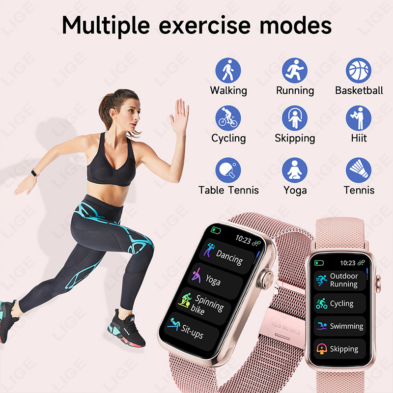 LIGE 1.47'' Smart Watch Women  - Smartwatch Ladies Watches For Women ulasan dan harga