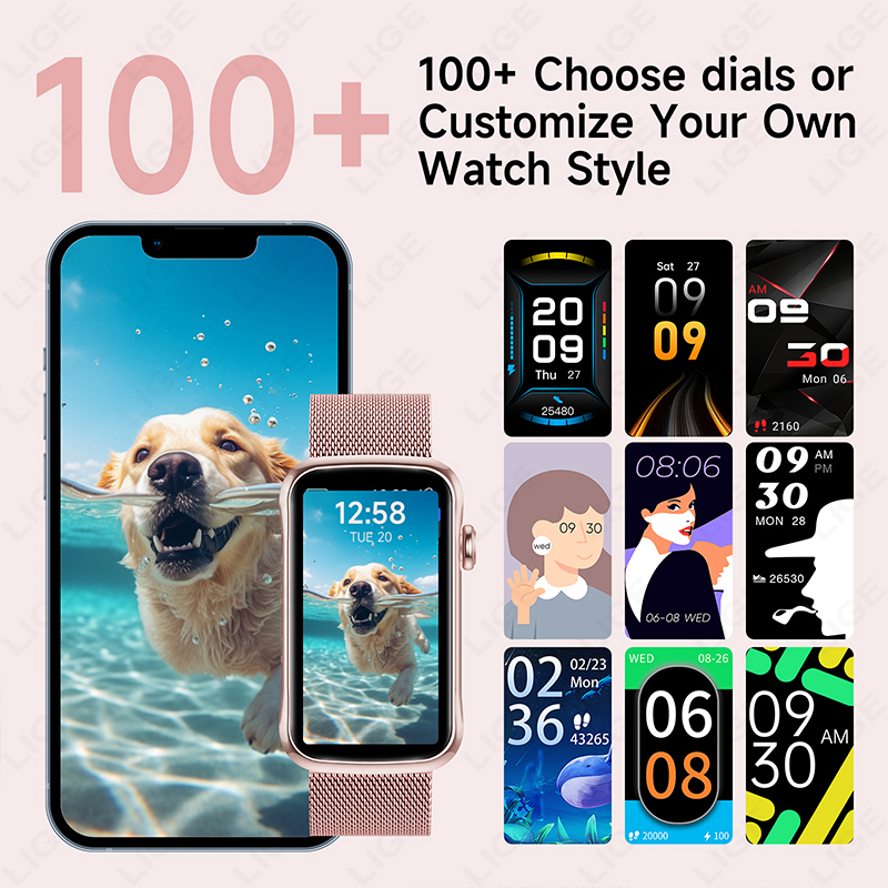 LIGE 1.47'' Smart Watch Women  - Smartwatch Ladies Watches For Women ulasan dan harga