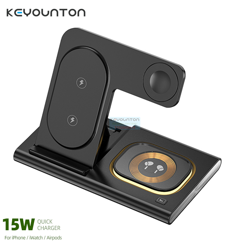 3 In 1 Wireless Charger For iP - Watch Xs8 ulasan dan harga