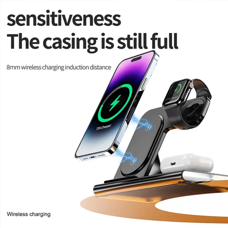 3 In 1 Wireless Charger For iP - Watch Xs8 ulasan dan harga
