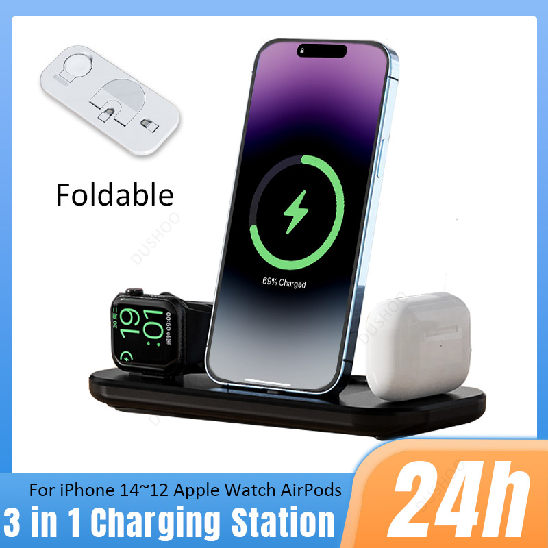 3 in 1 Wireless Charger Stand  - Watch Xs8 ulasan dan harga