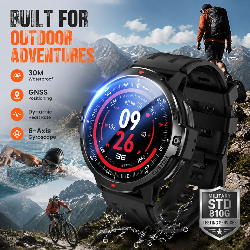 NEW 6-Axis Gyroscope Military  - Smartwatch Timex Watches For Women ulasan dan harga