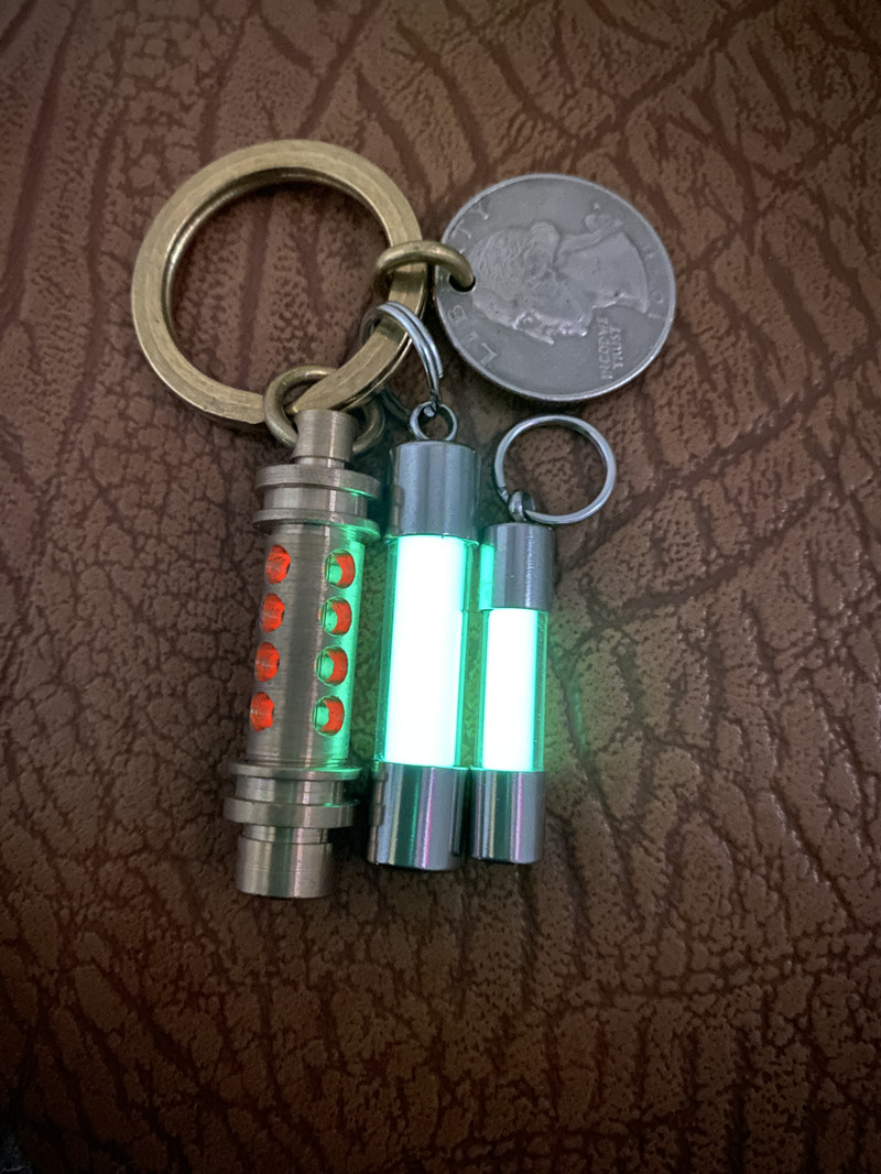 Glass Luminous Pendant Key Bag - Tritium Gas Tube ulasan dan harga